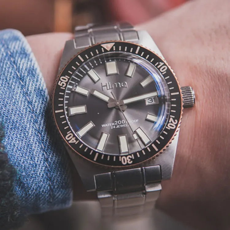 
Эксклюзивные Мужские винтажные часы для дайвинга из нержавеющей стали, автоматические часы, бронза, 62 Рождества, Безель CUSN8 