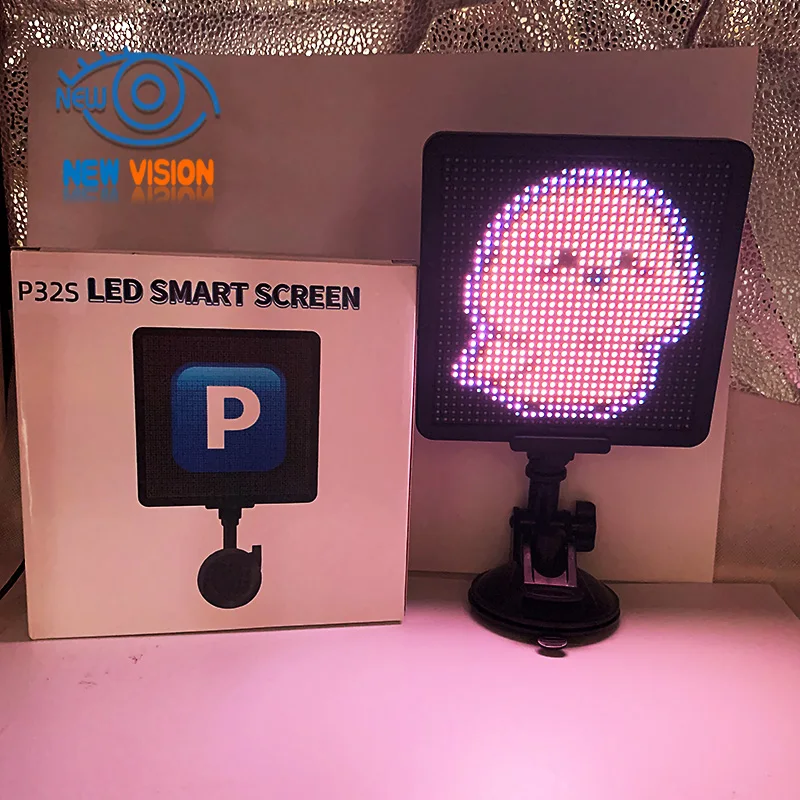 LED Car Sign Suction Cups on Glass Windshield Wifi RF Remote Controller for Taxi-Bus Programable LED Display Screen