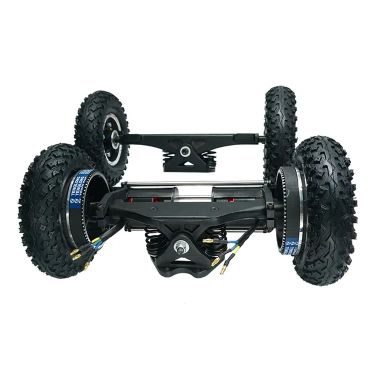Pneumatic All Terrain Tire Kit with 11' trucks + 6384 Motor 4000W Belt Motor 2pcs +  8' Offroad Wheels for DIY Skate Board