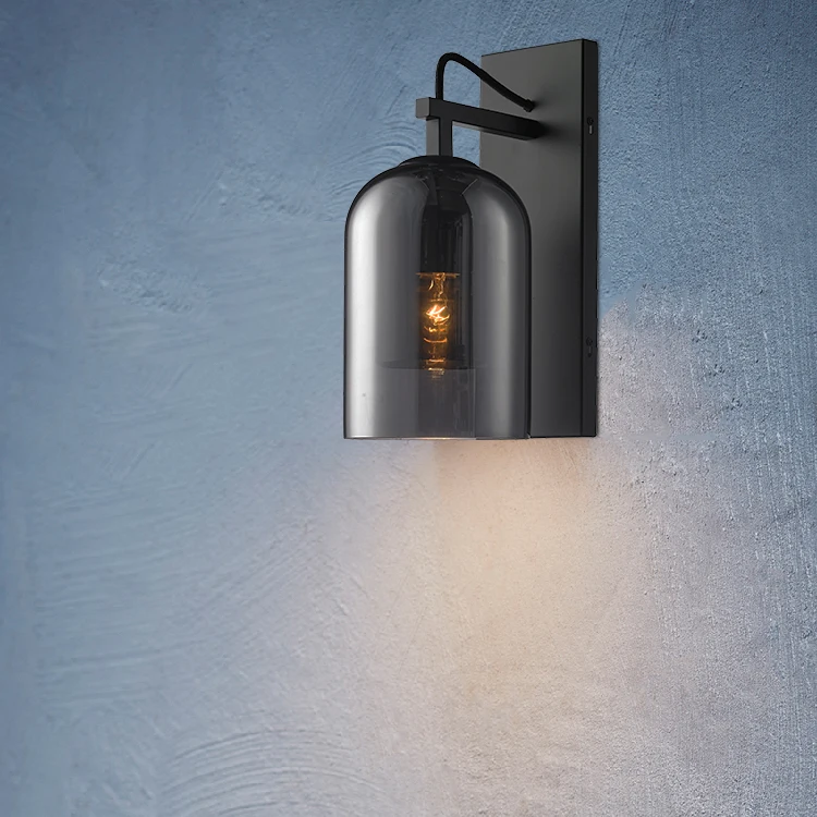 DLSSLIGHTING Glass Metal E27 Fixture Design Wall Lights For Home Decor Living Room Decoration Modern Led Wall Lamp