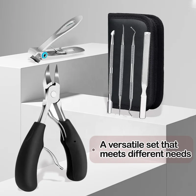 New Professional SPA Manicure Nail Care Tools Set 7pcs Leather Case Portable Manicure Pedicure kit