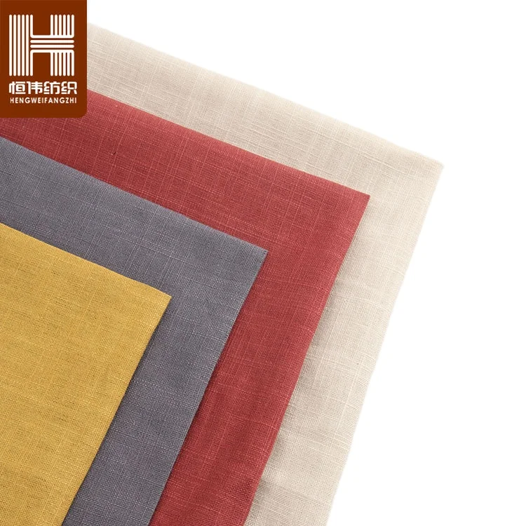 
In stock solid plain dyed ramee 100% Ramie fabric for clothes 