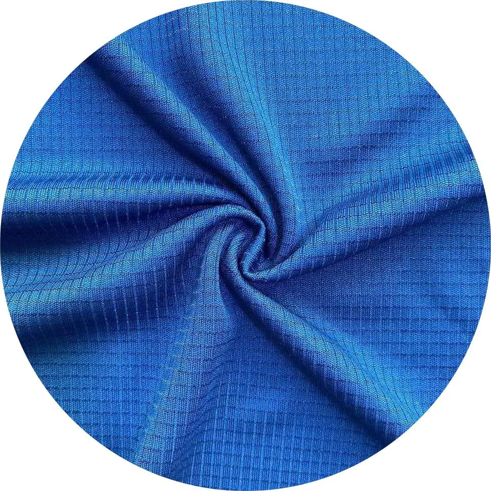 100 Polyester checked Mesh Fabric for Sports Wear School Uniform Sports Shoes wicking Mini Grid Jacquard Knit