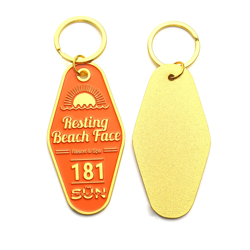 Custom Logo Metal Brand Keychain Pendant Custom Diamond Painted Cartoon Wallet accessory Keychain