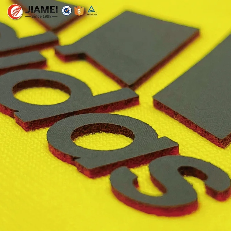 Custom Sports Shirt Clothing Raised Silicone Heat Transfer Brand Label