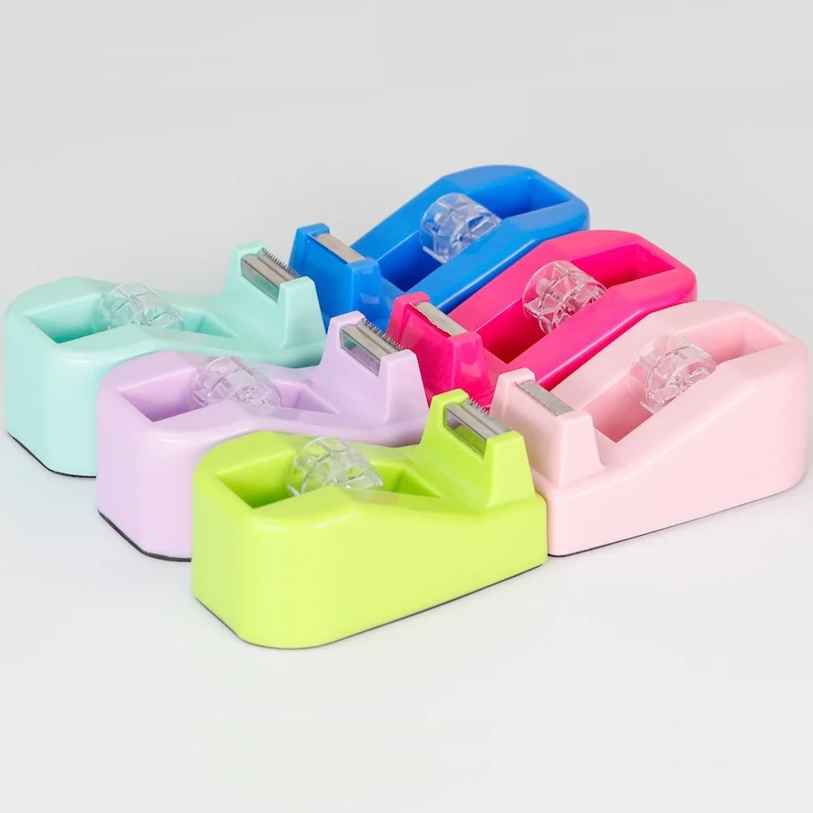Good Quality Packing Tape Holder Manual Plastic Hand 1 Inch Desktop Small Mini Tape Dispenser Cutter