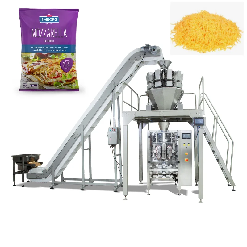 Automatic shredded grated cheese weighing packing machine for cheese and dairy products