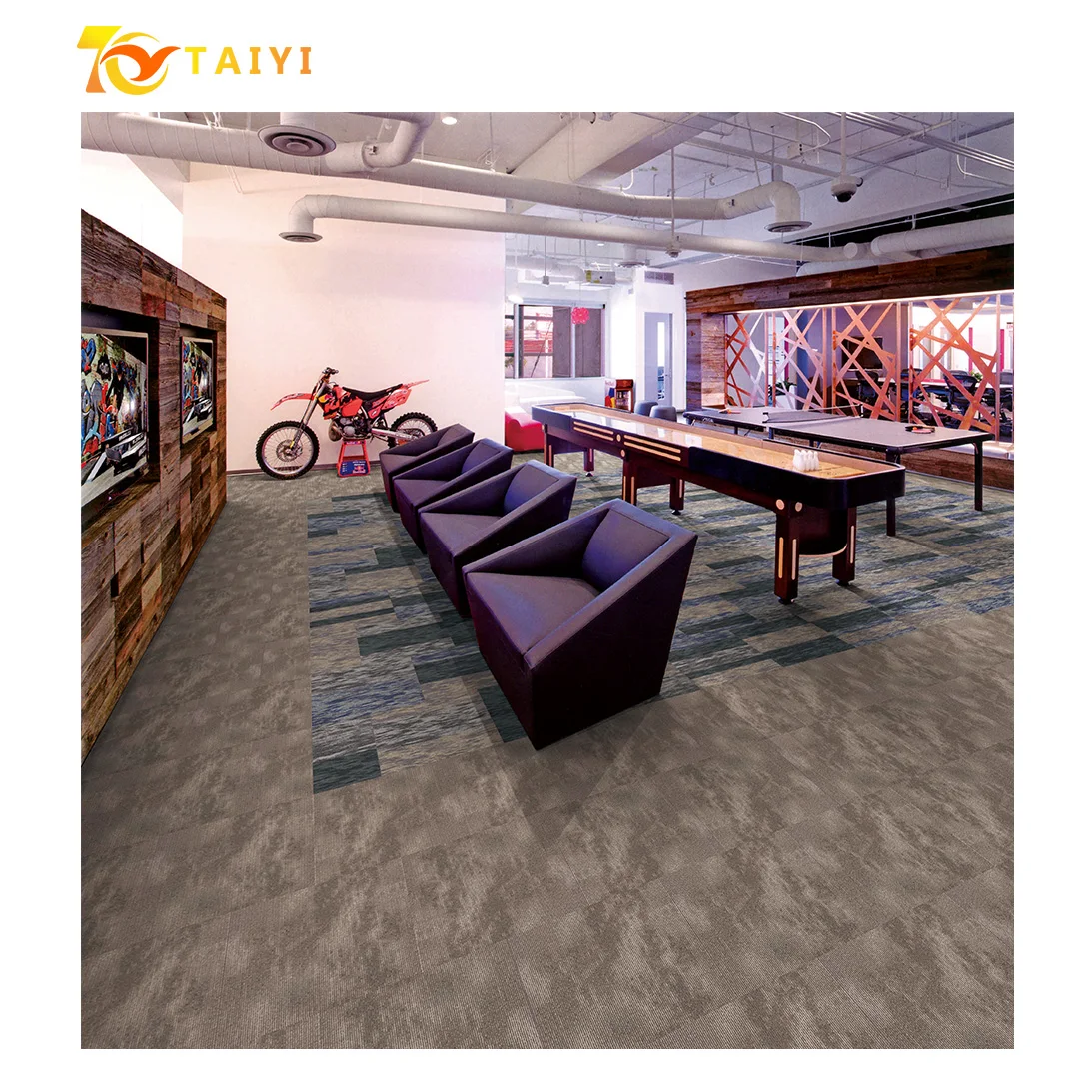 Modern Designed Commercial Flooring Carpet Tiles Manufacturer PVC Backing office floor carpet tiles