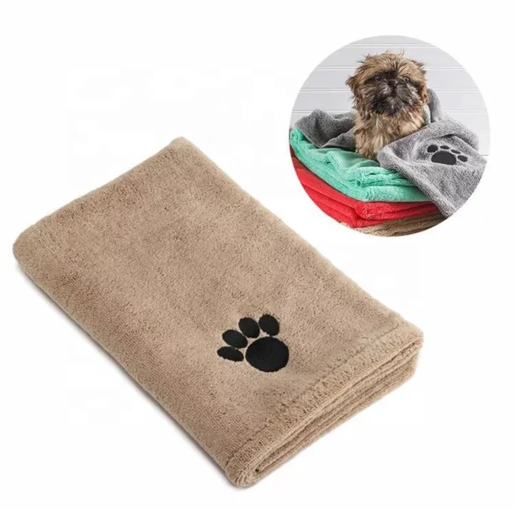 Pets Bathing Grooming Accessories Absorbent Microfiber Dog Bath Towels Quick Drying Puppy Bathing Towel  Pet Grooming Towels