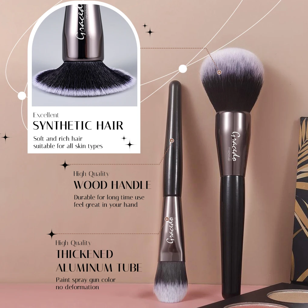 2023 high quality 15 Pcs wooden black handle white hair makeup brush set with holder bag custom logo brush makeup makeup brushes