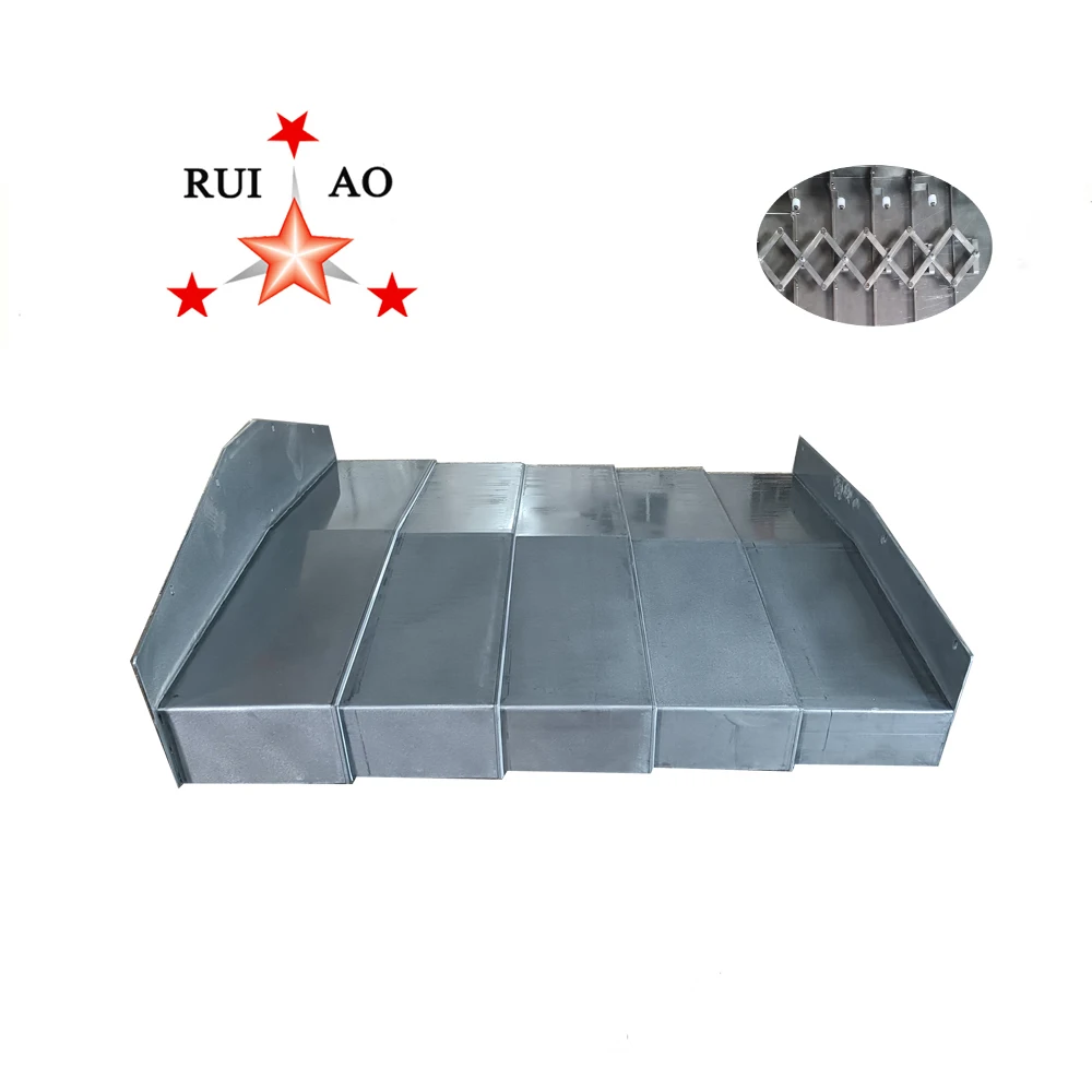 Steel Telescopic Accordion Protective Slide way Bellows Cover for CNC machine guide way