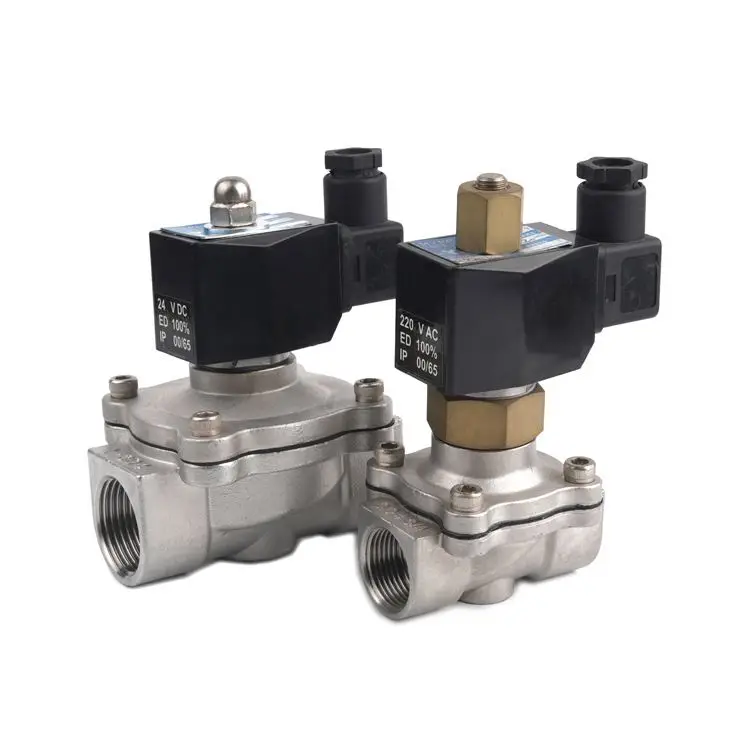 2/2 Way Normally Open Solenoid Valve High Temperature 3/4in Direct Acting Water Air 220V 110V 24V Solenoid Valve