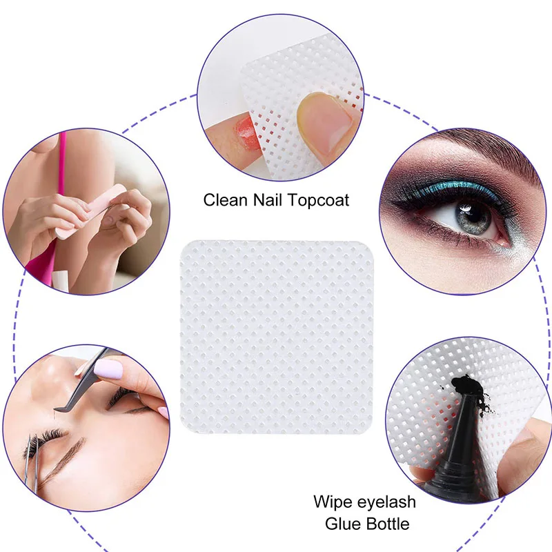 Private Label Plastic Box Lint Free Nail Cotton Wipes Custom Nail Polish Remove Wipes 200pcs