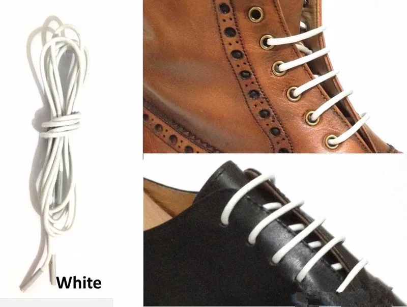 Hot Selling 2mm Waterproof Shoelaces Round Waxed Leather Shoe Laces For Long Boots