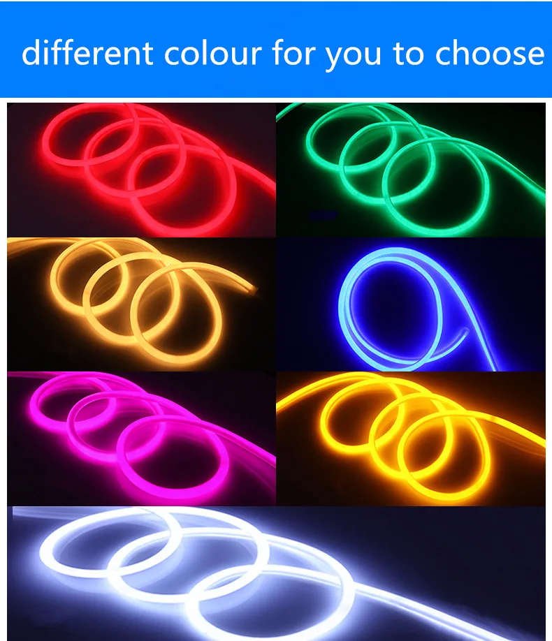 120 LED soft rope tube DIY logo holiday decoration Outdoor Dmx RGB RGBW Dmx Disco flexible 8*16mm flex led neon light