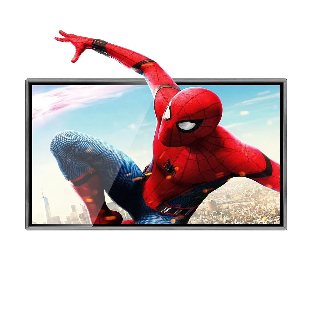 Shenzhen black square wall mount digital picture frame big sizes 32 43 inch weather station lcd digital photo frame