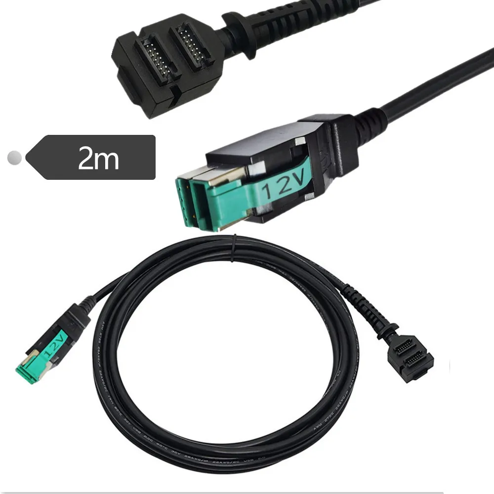 Factory 12V powered usb 8P for Verifone VX820 dual 14pin IDC  2m