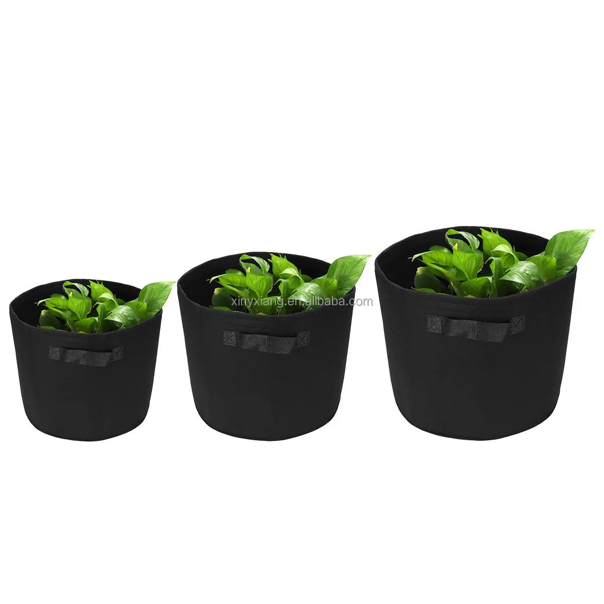 Factory Wholesale Plant Grow Bags Breathable Nonwoven Fabric Growing Pots, Heavy Duty Fabric Pots Grow Bags with Handles