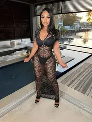 Dropshipping Solid Bodycon Cut Out Fishnet Dress Lace Dresses Women  Maxi Dress Ladies