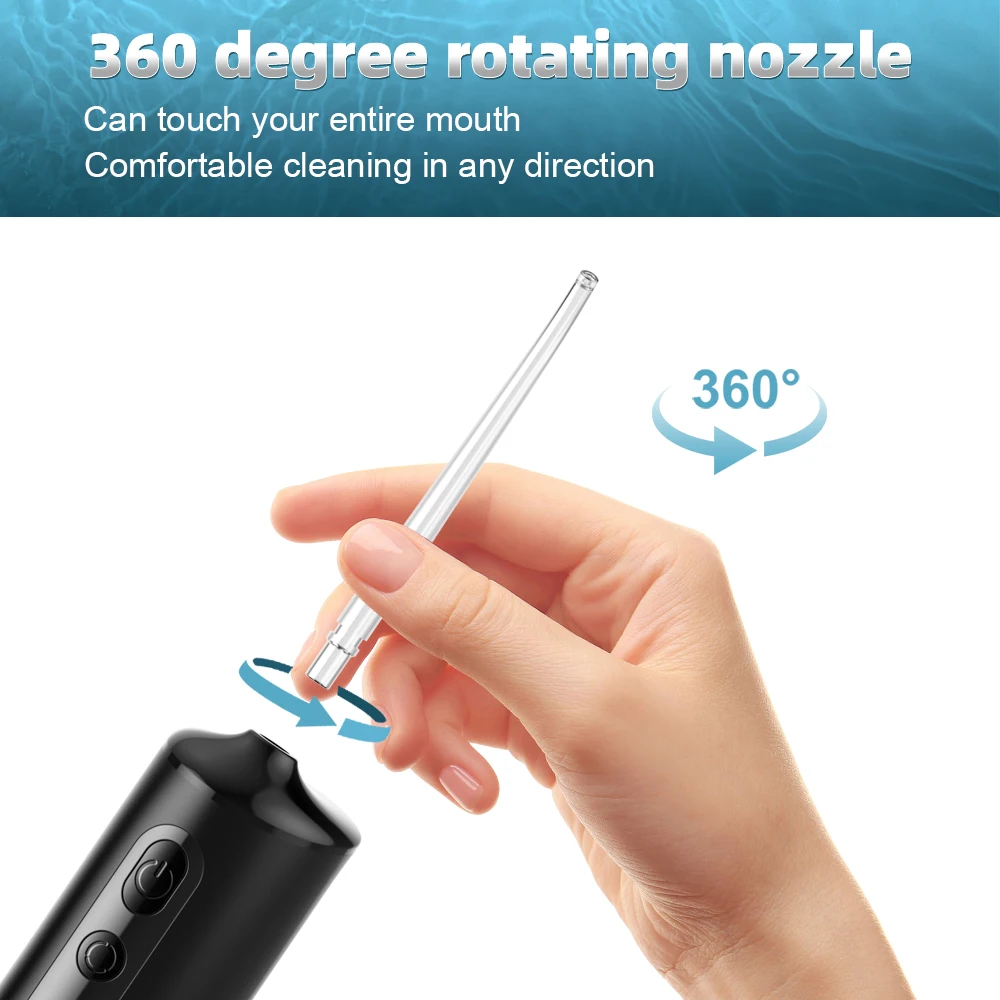 Профессиональный компактный электрический стоматологический беспроводной ирригатор IPX7 водонепроницаемый USB Перезаряжаемый очиститель зубов