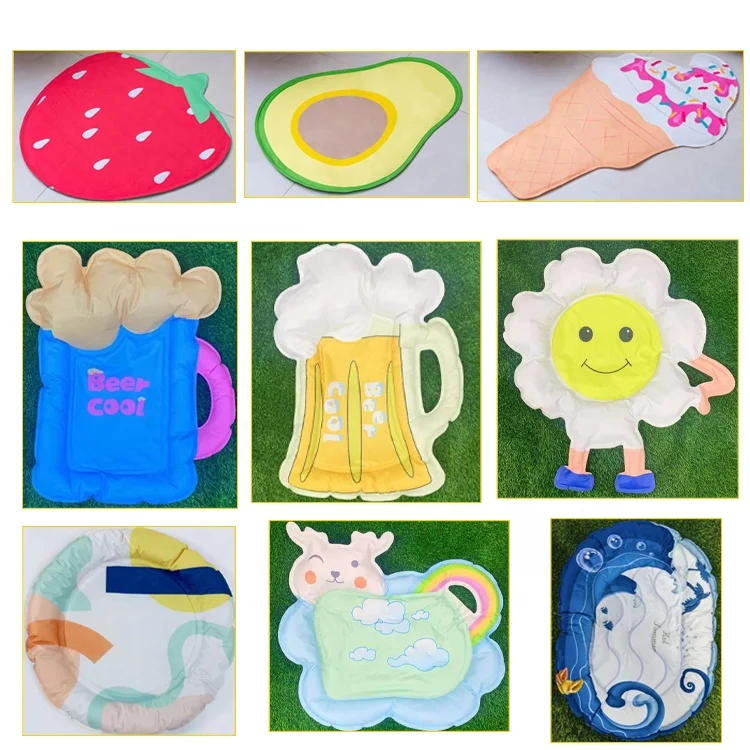 Custom Waterproof Self Cooling Ice Gel Pad Sleep Durable Roll Up Foldable Travel Portable Summer PVC Pet Dog Cat Cooling Mat Bed