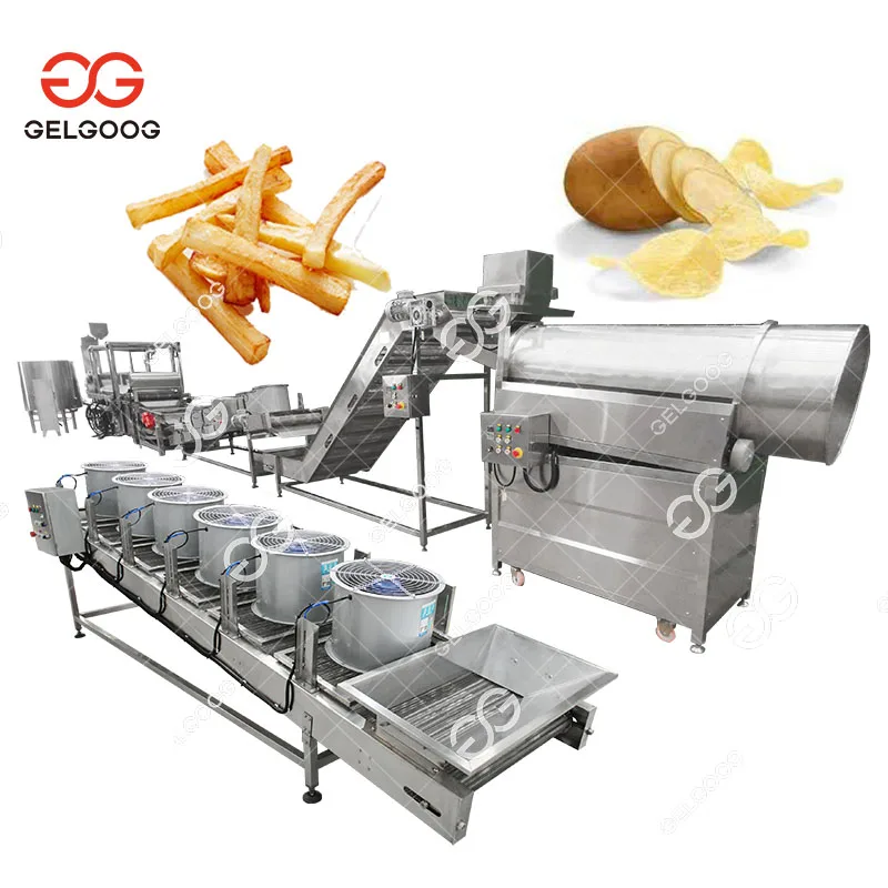 500KG/H Automatic Frozen Finger Chips Making Machine French Fries Processing Plant