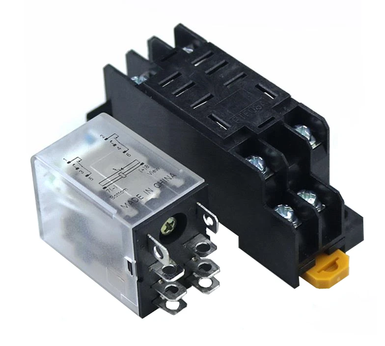  JQX-13F 12V 24V DC 110V 220V AC реле мощности катушки LY2NJ DPDT 8 Pin HH62P с