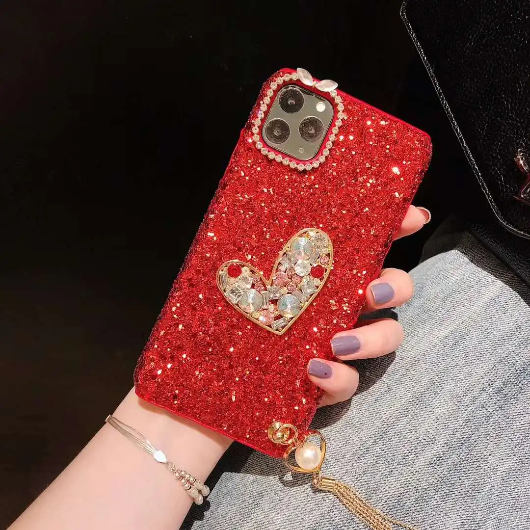 
Luxury Bling Glitter Diamond Hard Gel Rubber Beauty Shiny Sparkling Cute Protective Cover Case For Iphone 11 Pro Max Case 