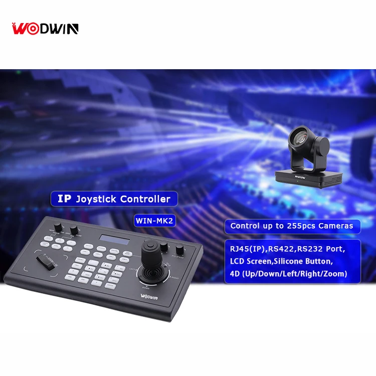 WODWIN High Quality 20X 30X Optical Zoom Lens Joystick Controller Live Streaming HD SDI PTZ Camera Video System Group