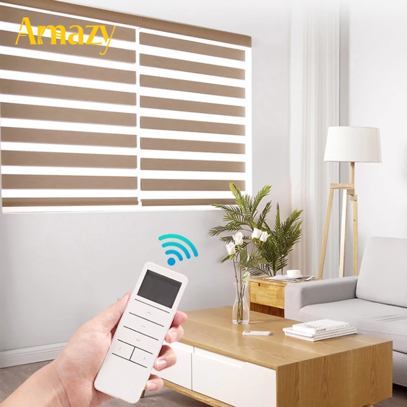 Manufacturer Supplier Innovation Design Wifi Phone Remote Motor Control Motorized Office Home Room Smart Roller Blinds