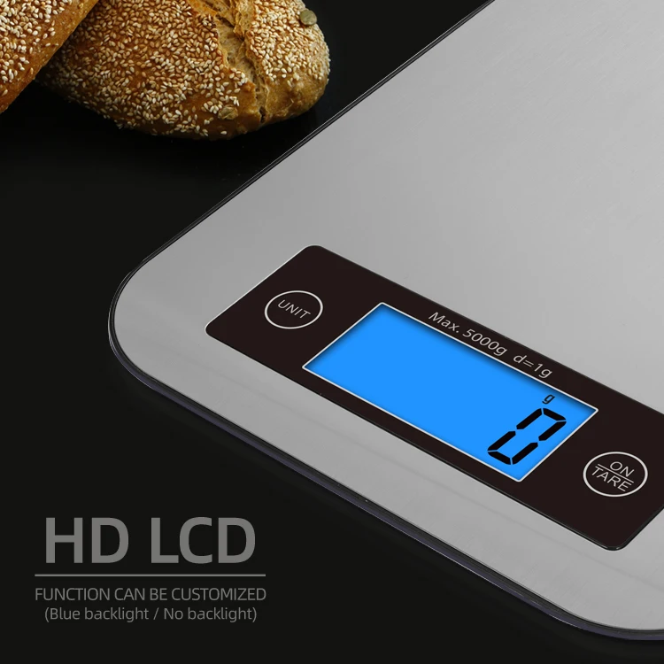 RTS 10 kg Digital kitchen scale with antifinger 304 stainless steel platform