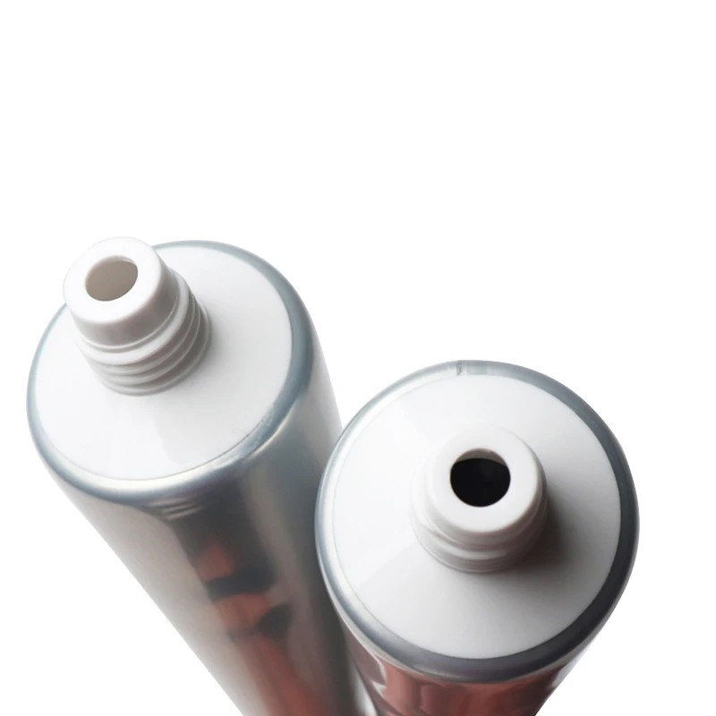 Popular 2024 cosmetic aluminum tubes primer base squeeze tube hand cream facial cleanser lotion tubes