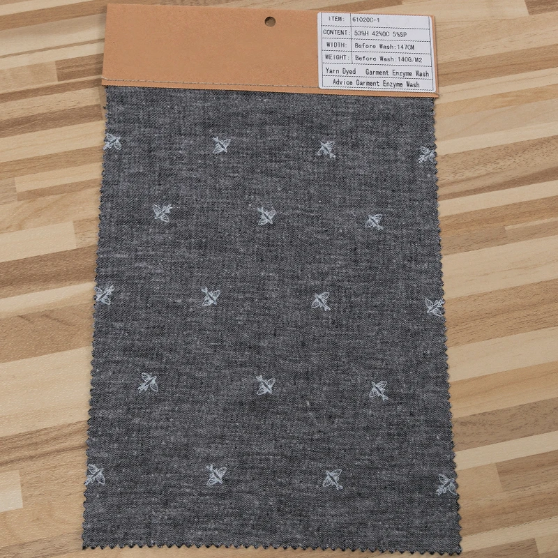 
High quality woven plain 53% hemp 42% organic cotton 5% spandex fabric for clothing 