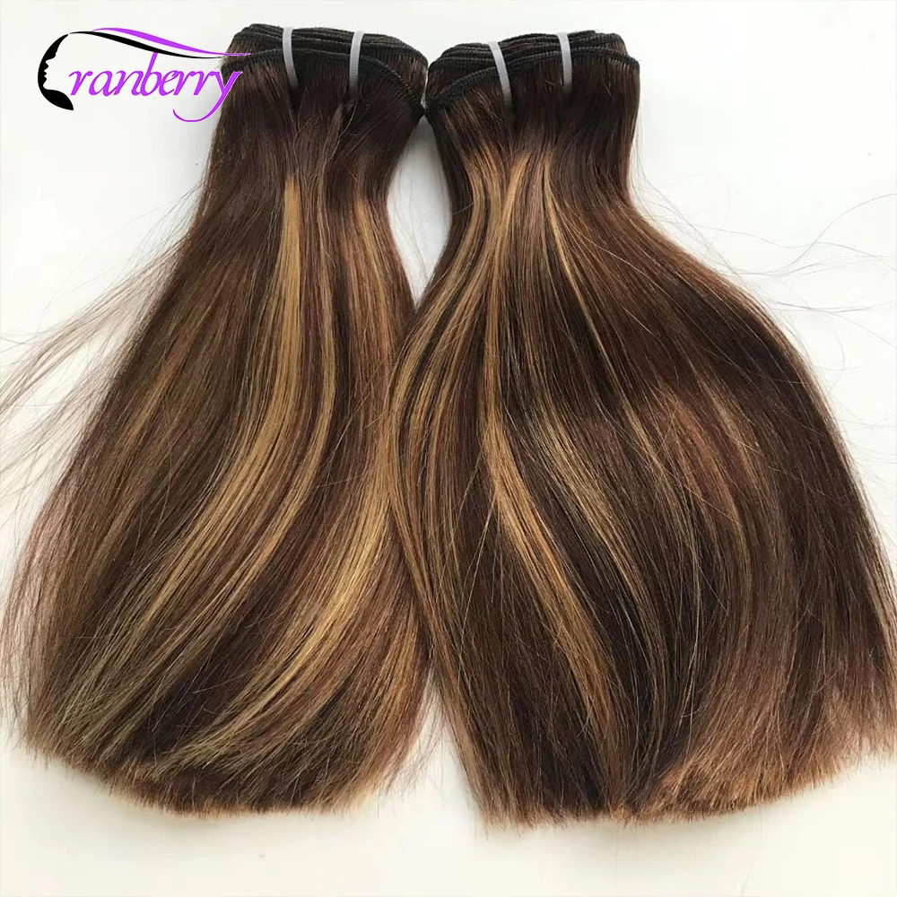 Drop Shipping 100% Human Hair Bundles with Closure 4/27 Ombre Color Bone Straight Virgin Human Hair with Closure
