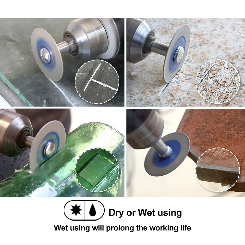 30/40/50mm Vacuum Brazed Diamond Mini Engraving Saw Blade Ultra-Thin Glass Cutting Disc for Cutting Carving Glass