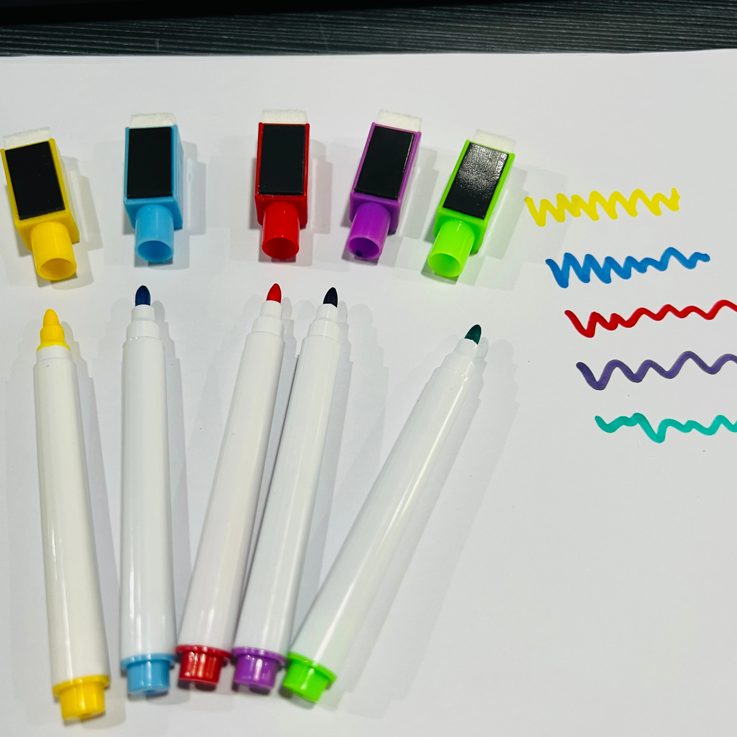 Board Marker Pen Back to School Magnetic Erasable White Pantone Black Custom Red Blue Logo Item Packing Packaging Office Color