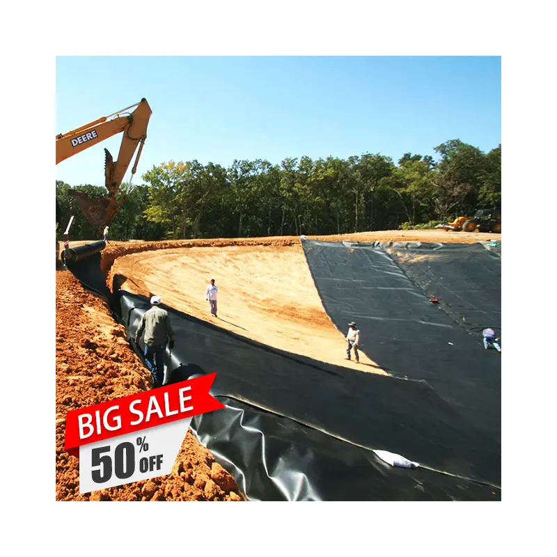 High temperature geo membrane polyethylene sheet swimming pool plastic fish farm tank liner 3 mm thick hdpe with holes