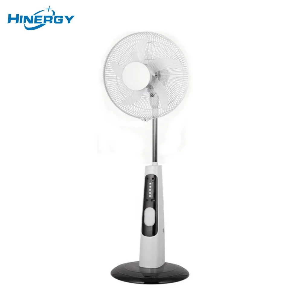 Бытовая техника 16-дюймовый Солнечный перезаряжаемый вентилятор 18 дюймов с подсветкой аварийный 12 В DC стоячий