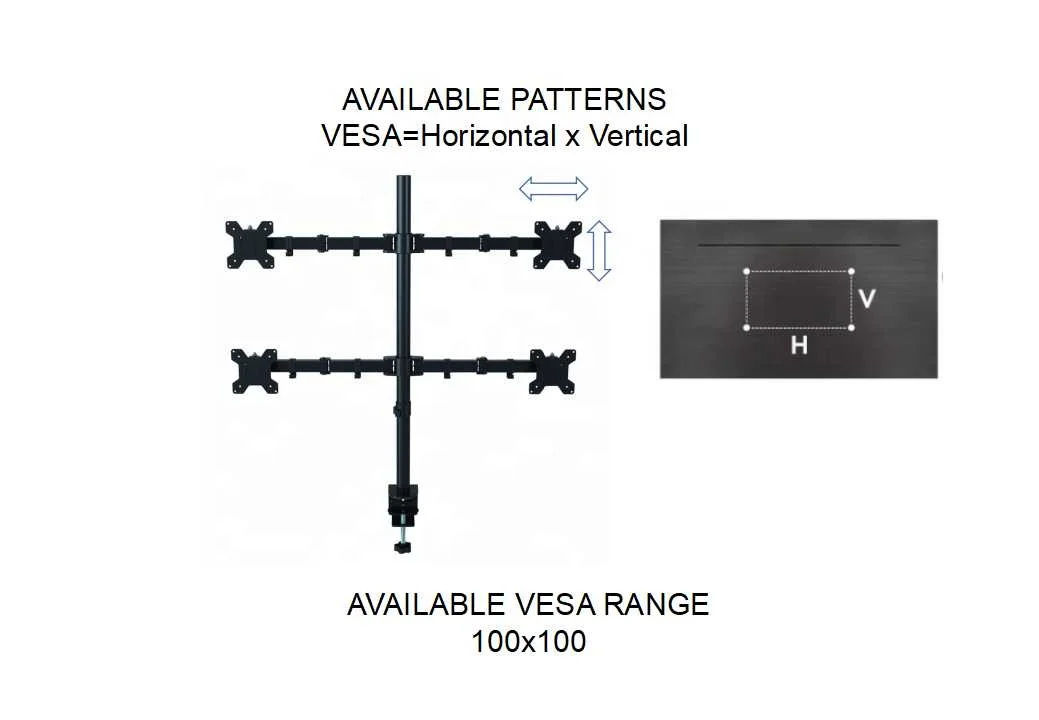
Four Flexible Swing Arm Folding LCD Desktop Monitor Desk Mount Stand Monitor Arm 