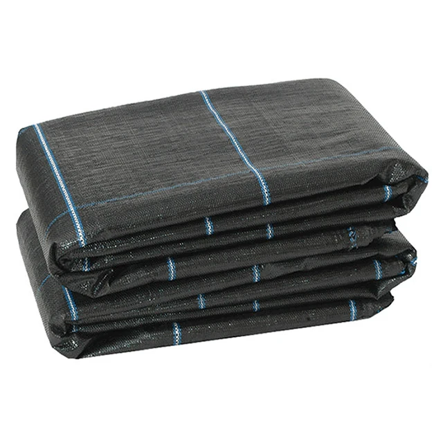 black agricultural mulch film polypropylene ground cover weed mat with holes