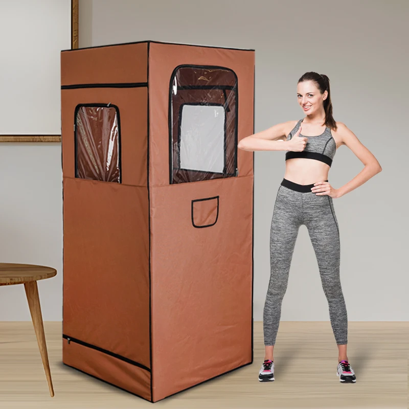 One Person Steam Sauna Room Weight Loss Detox Relieve Stress Detox Therapy Portable Sauna Box Machine Sauna Rooms