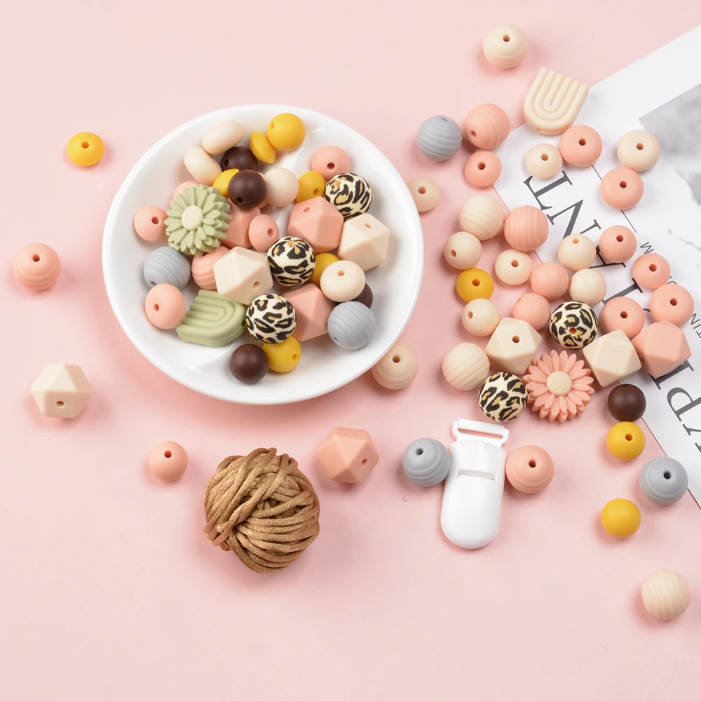 Wholesale Hot Selling Popular BPA Free Food Grade Soft Custom Silicone Focal Beads For Pens And Baby Teething Bracelet Jewelry