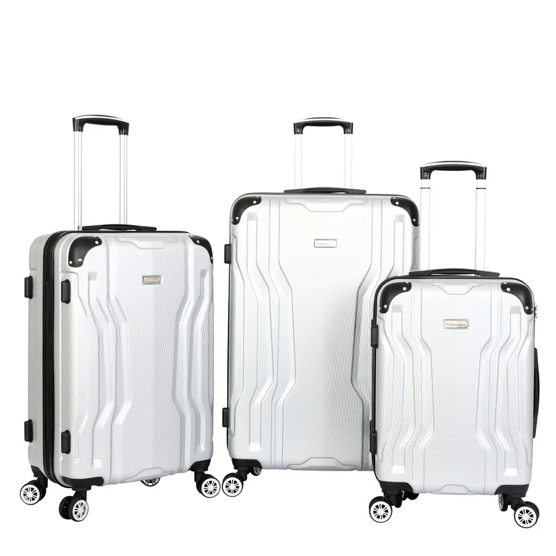 3 Pcs Luggage Travel Set Bag ABS+PC Trolley Carry On Suitcase