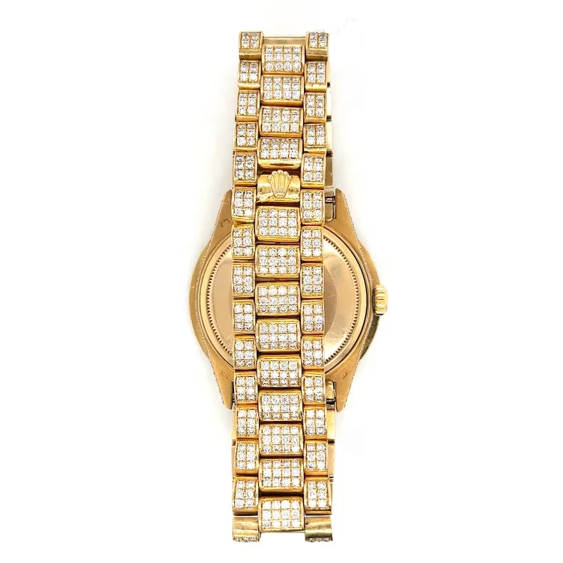 Luxury Brand Iced Out VVS Moissanite Diamond Studded Watch Custom Stainless Steel Wrist Watch Man Women