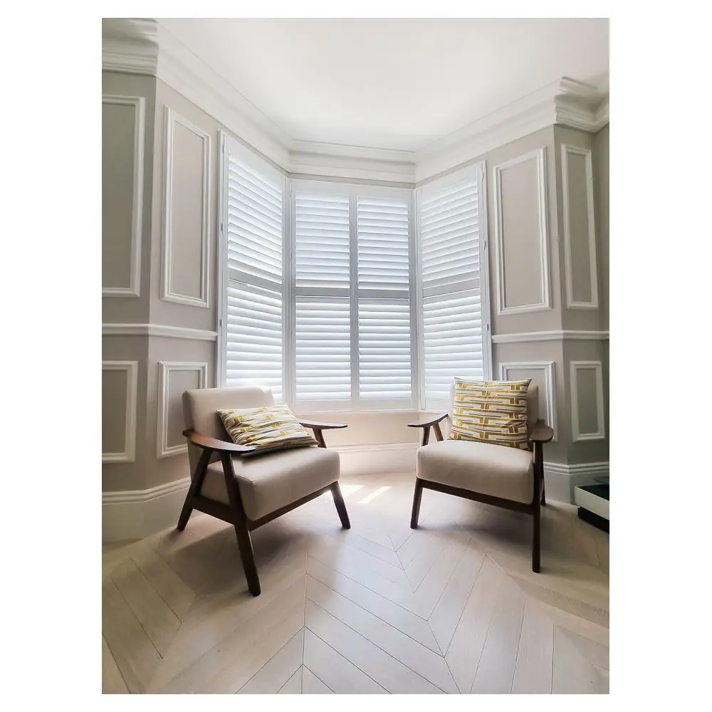 PRIMA Wood Louver Wall Panel Waterproof Louvered Doors Pvc Louvre Panels