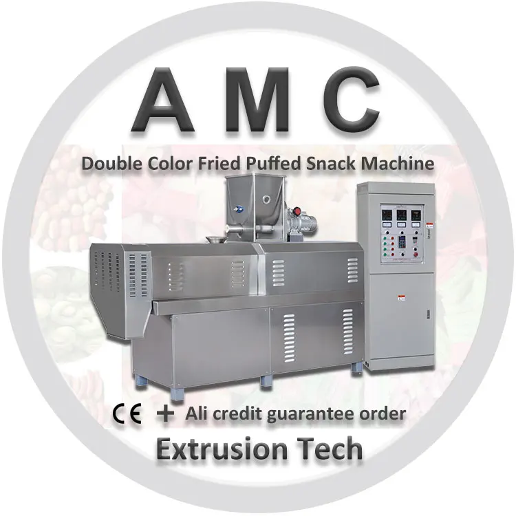 12 Years factory  Bi-color Snacks Food Machine crispy corn snacks making machine price
