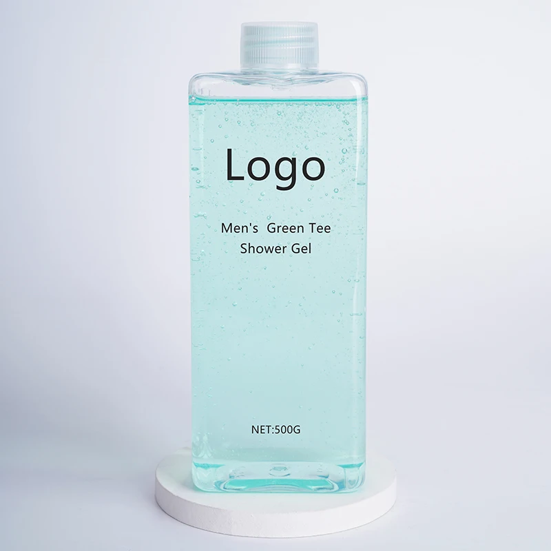 
OEM factory private label mens body green tea natural organic shower gel 