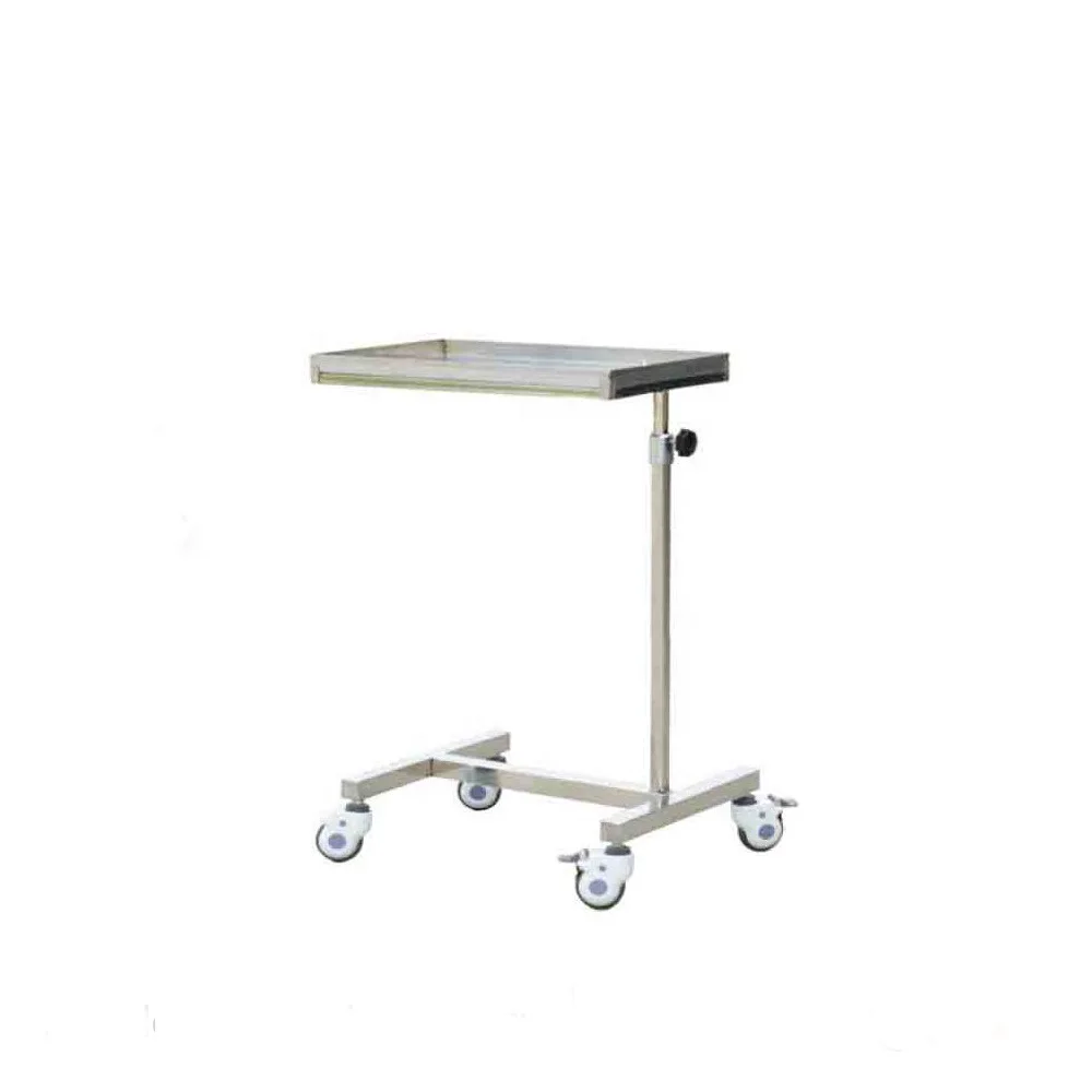 
Hospital Stainless Steel Surgical Mechanical Mayo Table In Operating Room Medical Instrument Trolley For Sale 