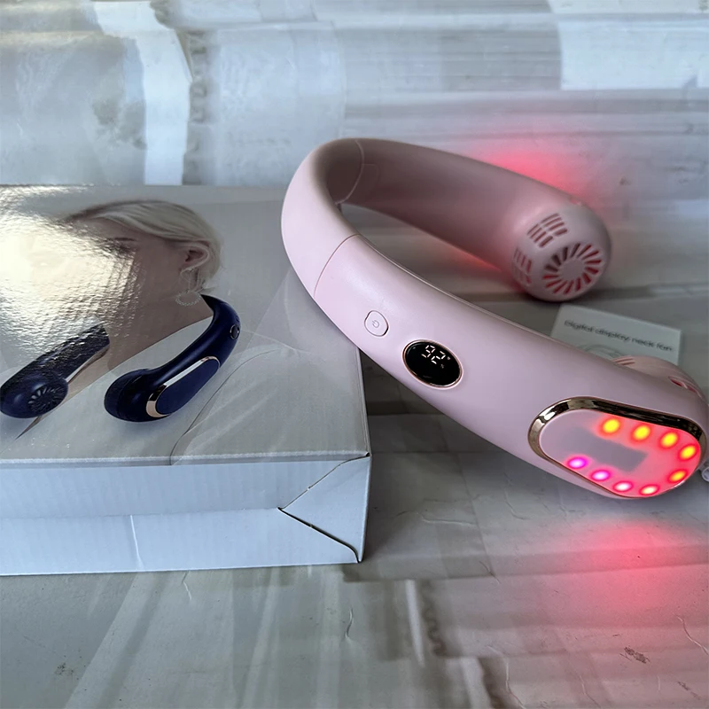 Air conditioner electric portable hanging semiconductor refrigerator cooling neck fan for outdoor sports fan