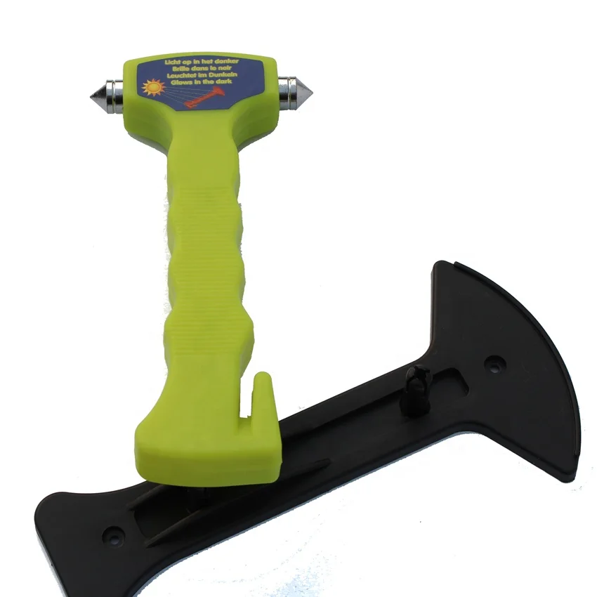 Car window breaker Seat belt cutter with noctilucence Emergency hammer